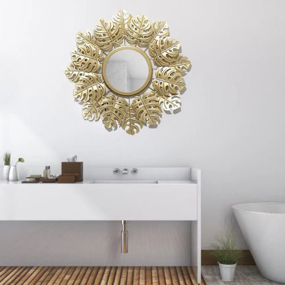 Golden Leaf Decorative Wall Mirror