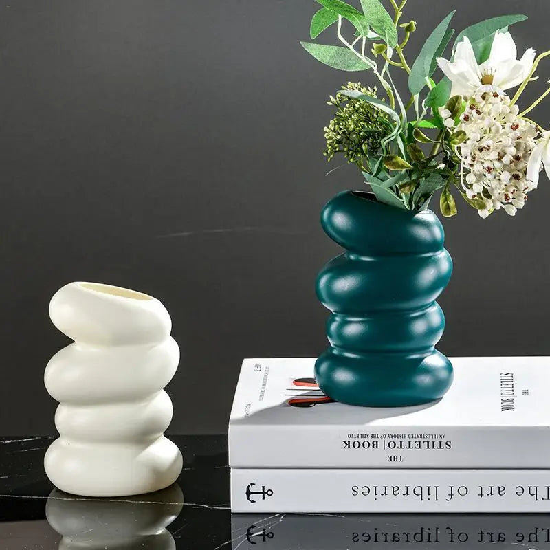 Modern Nordic Spiral Flower Vase