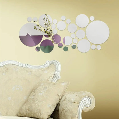 Wall Decor Background Mirror Sticker