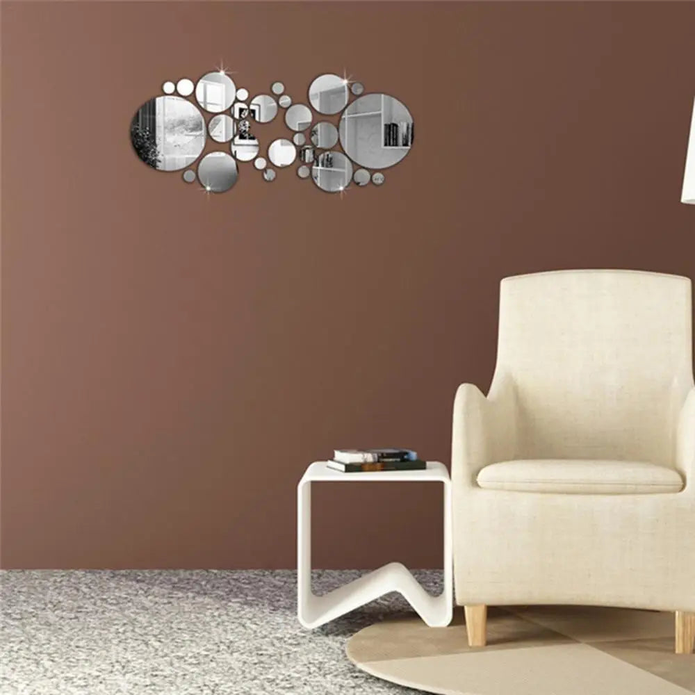 Wall Decor Background Mirror Sticker