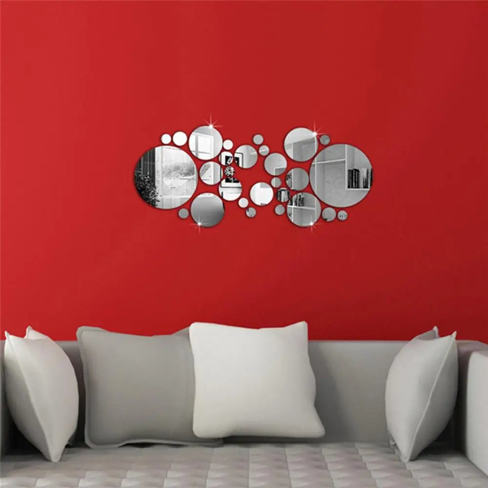 Wall Decor Background Mirror Sticker