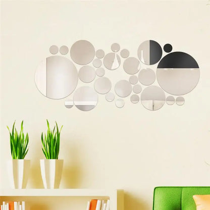 Wall Decor Background Mirror Sticker