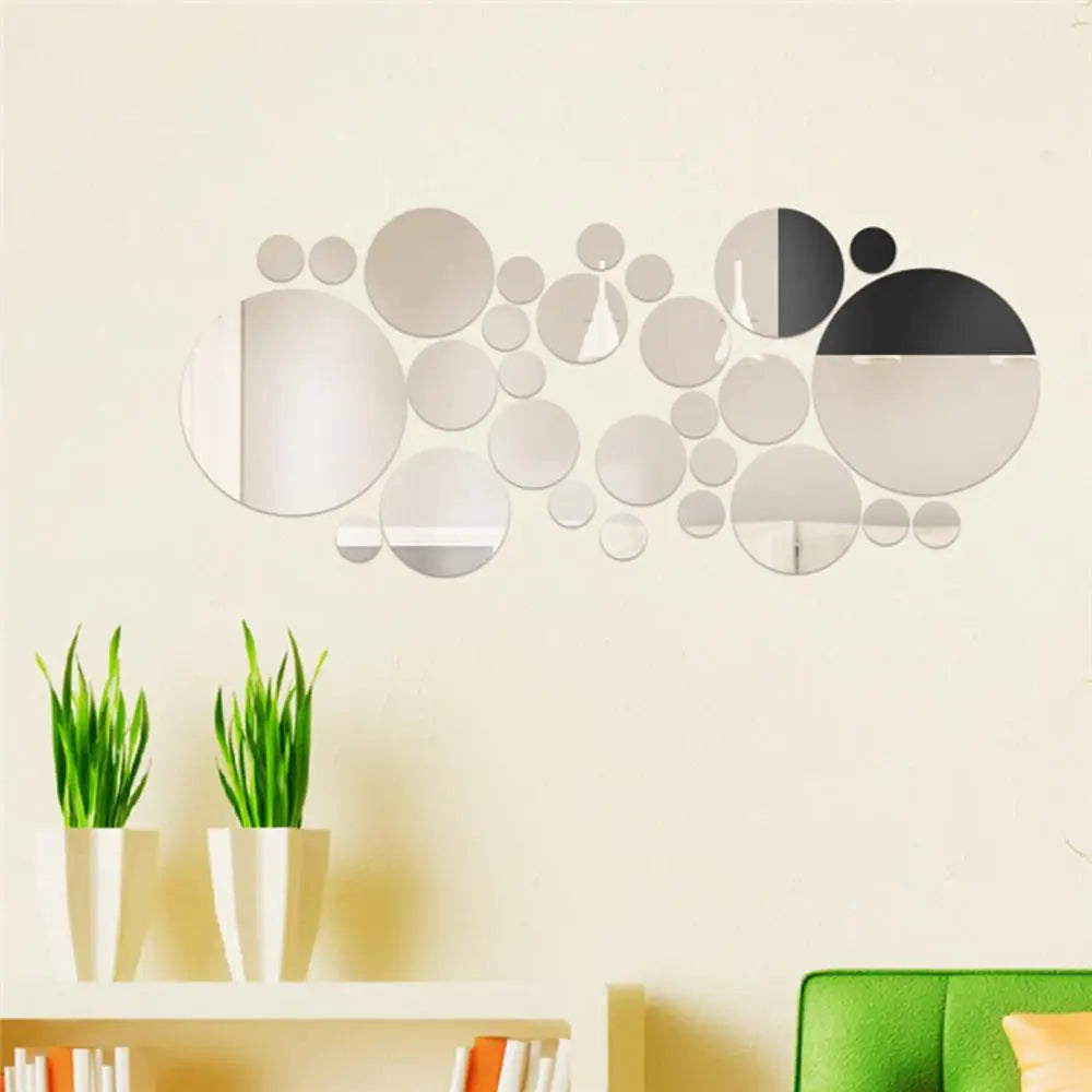 Wall Decor Background Mirror Sticker